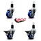 Service Caster 3'' Blue Poly Wheel Swivel 1-1/2'' Expanding Stem Caster Set 2 Brakes, 4PK SCC-EX20S314-PPUB-BLUE-2-PLB-2-112 - alternate 3